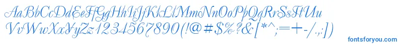Decor ffy Font – Blue Fonts on White Background