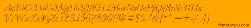 Decor ffy Font – Brown Fonts on Orange Background