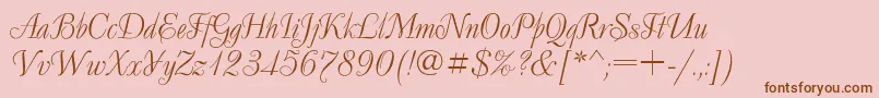 Decor ffy-fontti – ruskeat fontit vaaleanpunaisella taustalla