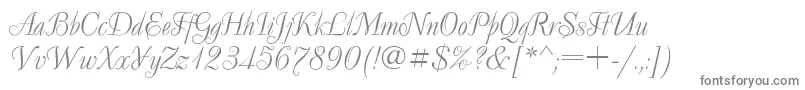 Decor ffy Font – Gray Fonts on White Background