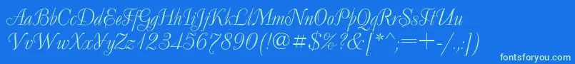 Decor ffy Font – Green Fonts on Blue Background