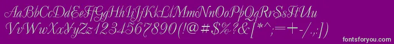 Decor ffy Font – Green Fonts on Purple Background