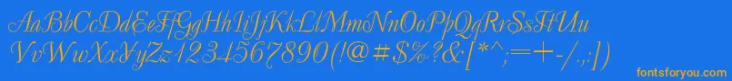 Decor ffy Font – Orange Fonts on Blue Background