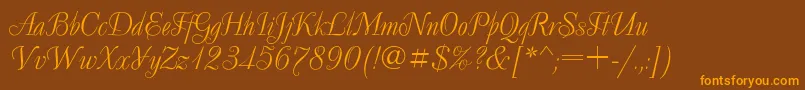 Шрифт Decor ffy – оранжевые шрифты на коричневом фоне