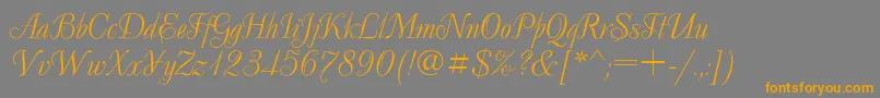 Decor ffy Font – Orange Fonts on Gray Background