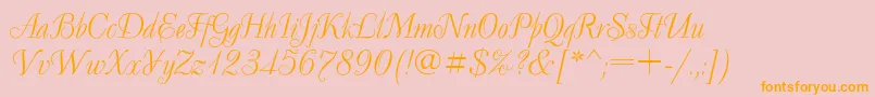 Decor ffy Font – Orange Fonts on Pink Background