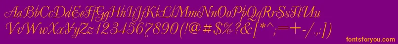 Шрифт Decor ffy – оранжевые шрифты на фиолетовом фоне