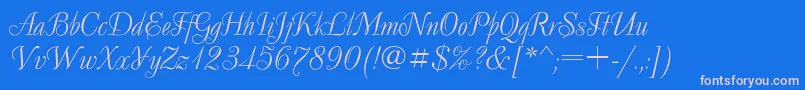 Decor ffy Font – Pink Fonts on Blue Background