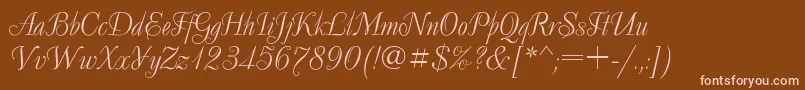 Decor ffy Font – Pink Fonts on Brown Background