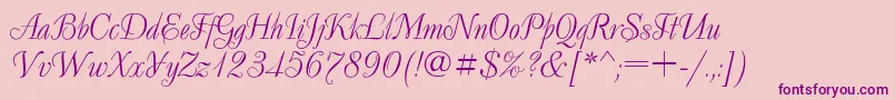 Decor ffy Font – Purple Fonts on Pink Background