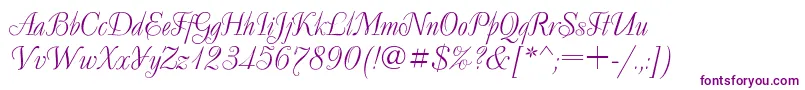 Decor ffy-fontti – violetit fontit valkoisella taustalla