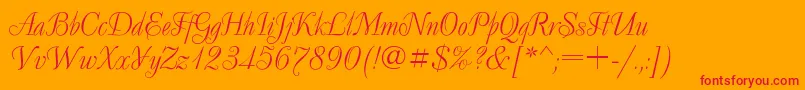 Decor ffy Font – Red Fonts on Orange Background
