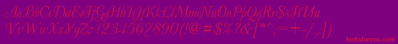 Шрифт Decor ffy – красные шрифты на фиолетовом фоне