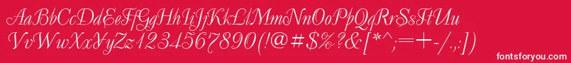 Шрифт Decor ffy – белые шрифты на красном фоне