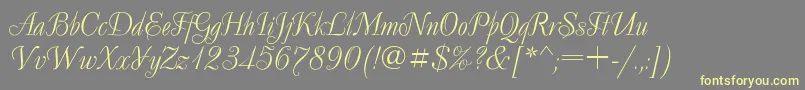Decor ffy-fontti – keltaiset fontit harmaalla taustalla