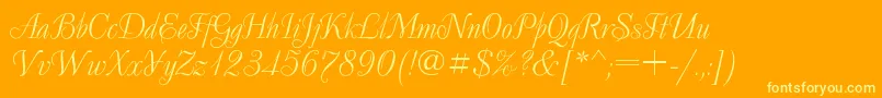 Decor ffy Font – Yellow Fonts on Orange Background