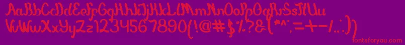 Emerald Font – Red Fonts on Purple Background