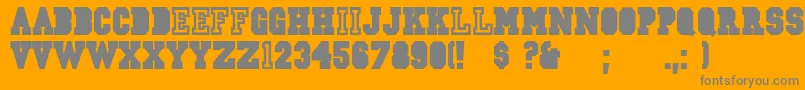 CsdJerseyNormal Font – Gray Fonts on Orange Background