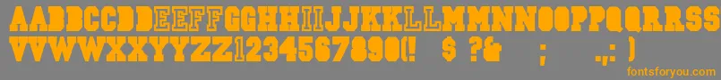 CsdJerseyNormal Font – Orange Fonts on Gray Background