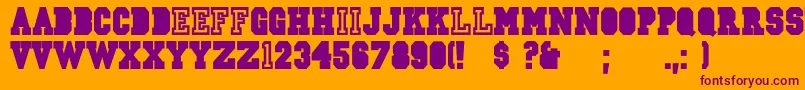 CsdJerseyNormal Font – Purple Fonts on Orange Background