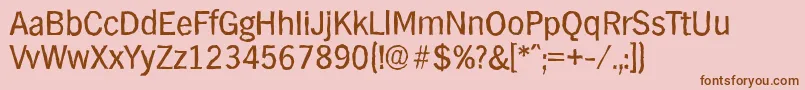 HamburgantiqueRegular Font – Brown Fonts on Pink Background