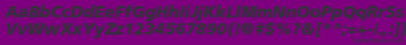 AgforeignercBolditalic Font – Black Fonts on Purple Background