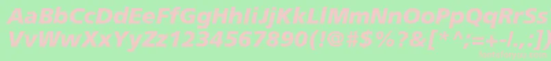 AgforeignercBolditalic Font – Pink Fonts on Green Background