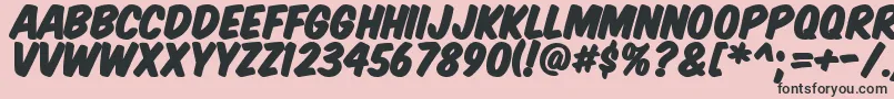 KomikaTitlePaint Font – Black Fonts on Pink Background