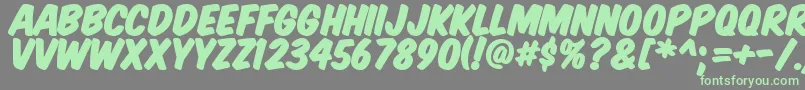 KomikaTitlePaint Font – Green Fonts on Gray Background