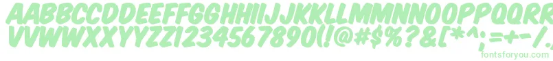 KomikaTitlePaint Font – Green Fonts on White Background