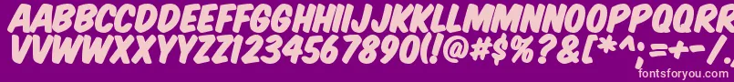 KomikaTitlePaint Font – Pink Fonts on Purple Background