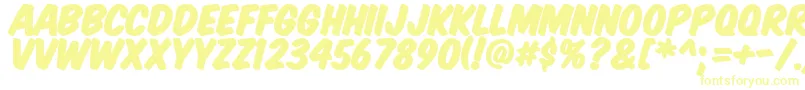 KomikaTitlePaint Font – Yellow Fonts on White Background