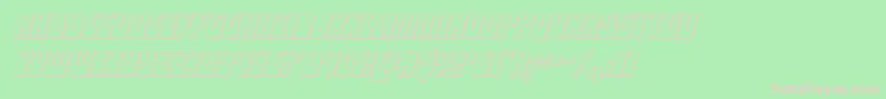 Eldebaran3Dital Font – Pink Fonts on Green Background