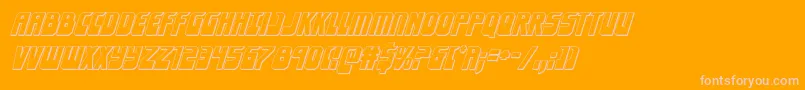 Eldebaran3Dital Font – Pink Fonts on Orange Background