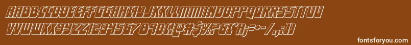 Eldebaran3Dital Font – White Fonts on Brown Background