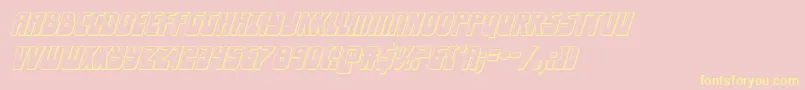 Eldebaran3Dital Font – Yellow Fonts on Pink Background