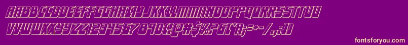 Eldebaran3Dital Font – Yellow Fonts on Purple Background