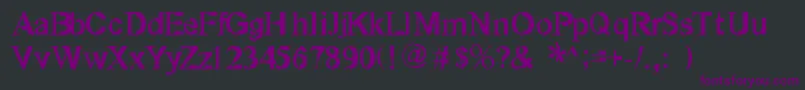 Шрифт Timesnewarial – фиолетовые шрифты на чёрном фоне