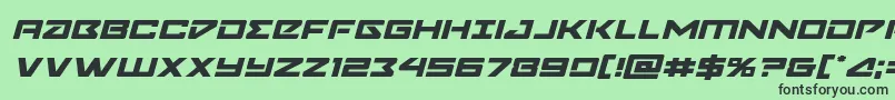 Navycadetexpandital Font – Black Fonts on Green Background
