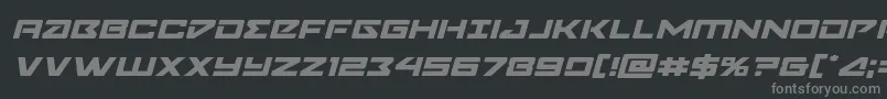 Navycadetexpandital Font – Gray Fonts on Black Background