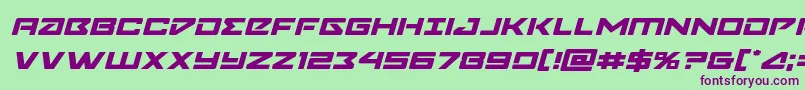 Navycadetexpandital Font – Purple Fonts on Green Background
