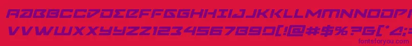 Navycadetexpandital Font – Purple Fonts on Red Background