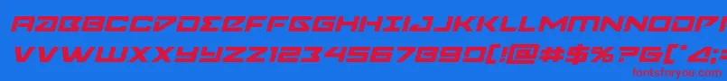 Navycadetexpandital Font – Red Fonts on Blue Background