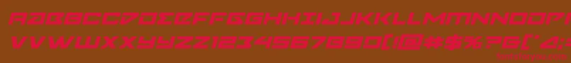 Navycadetexpandital Font – Red Fonts on Brown Background
