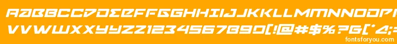 Navycadetexpandital Font – White Fonts on Orange Background