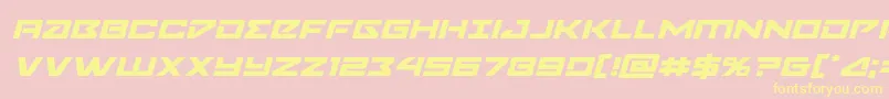 Navycadetexpandital Font – Yellow Fonts on Pink Background