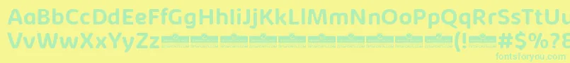 fuente KabrioSoftBoldTrial – Fuentes Verdes Sobre Fondo Amarillo