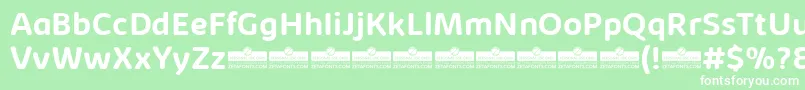 KabrioSoftBoldTrial Font – White Fonts on Green Background