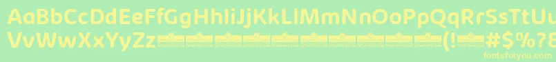 KabrioSoftBoldTrial Font – Yellow Fonts on Green Background