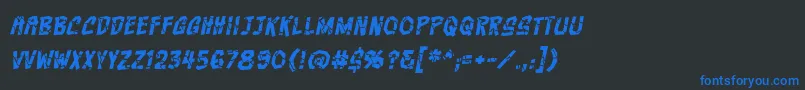 CrashcourseBbItalic Font – Blue Fonts on Black Background